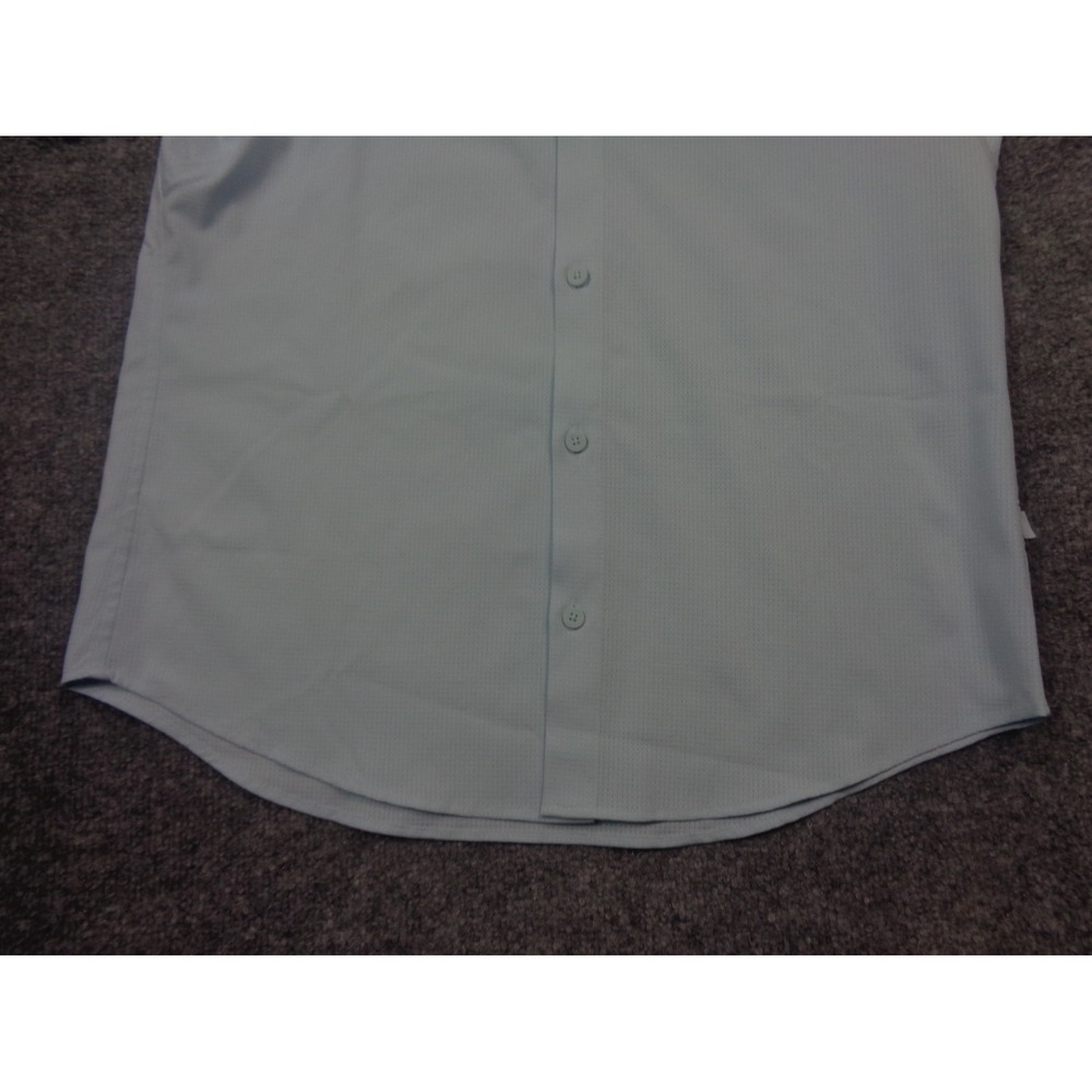 Lululemon Airing Easy Shirt Mens M Light Blue Button Up Stretch Camp Wicking - Picture 3 of 11
